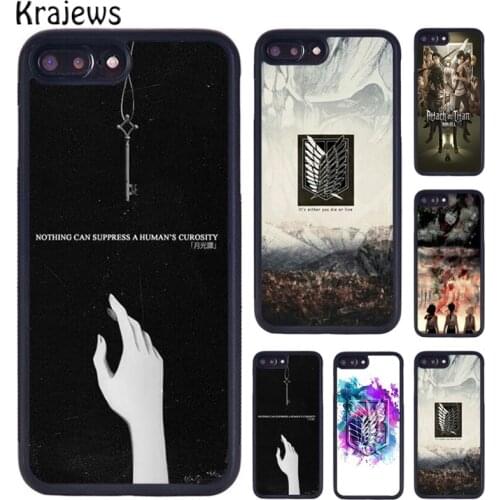 Krajews Cool Shingeki no Kyojin Attack on Titan Phone Case For iPhone 7 8 plus 11 12 Pro X XR XS Max Samsung S7 S8 S9 S10 PLUS