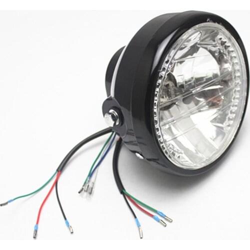 Motorcycle LED Headlight With Bracket Front Light Lamp Blinkers Flashing Indicators Motocross Universal Accessories