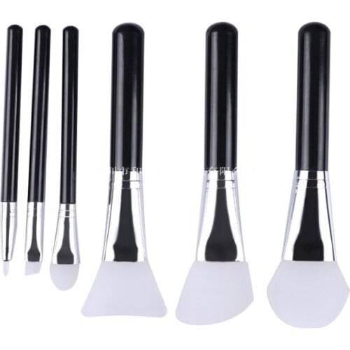 100pcs/lot 6pcs Soft Silicone Gel makeup brush set Sponge for Cosmetic Face Foundation BB Cream Beauty Makeup brush set Tool