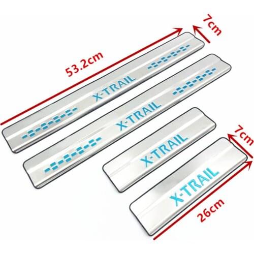Stainless Steel Door Sill Scuff Plate for 2014-2018 Nissan X-Trail X Trail XTrail T32 Welcome Pedal Trim Car Styling Accessories