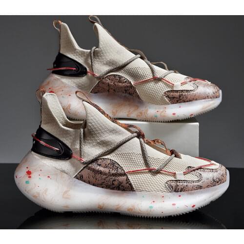 Para slip sports breathable sneaker Sneaker men shoe Mens Fashion Male sale sapatos comfortable Light black knitting casual man