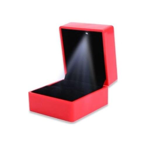 LED Lighted Ring Necklace Storage Boxes Engagement Wedding Gift Case Pendant Box Dropshipping