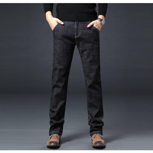 All cotton Jeans Brand Clothing 2021 Hight Stretch Straight Leg Slim Jeans New Fashion Casual Denim Quality Pants Male
