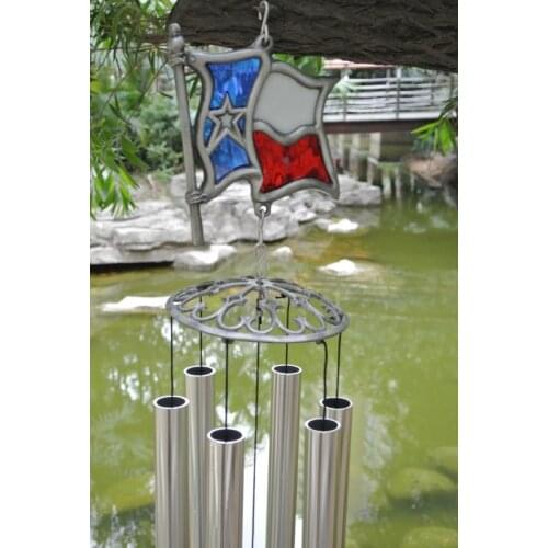 Resonant Sound Relaxing Windchimes Metal Glass Alloy Chapel Church Bells Wind Chimes Long Aluminum Tube Silver Home Porch Decor