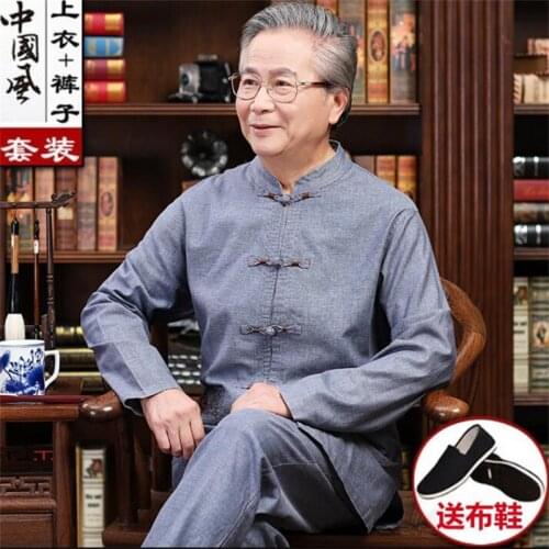 Spring autumn Tang suit men blazer costume homme masculino slim fit casaco jaqueta masculina coats mens long sleeve linen jacket