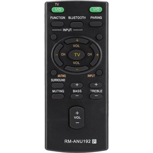 SOONHUA Replacement RM-ANU192 Remote Control For Sony Sound Bar SACT60BT HTCT60BT SSWCT60