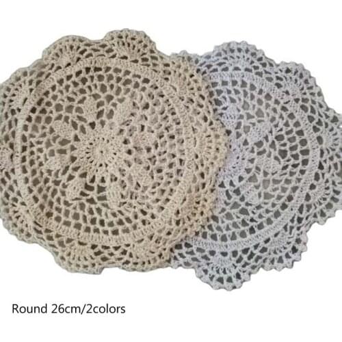 Modern lace crochet Placemat coffee cotton Table place Mat cloth pot Doily Cup tea Coaster mug Christmas dining dish Pad kitchen