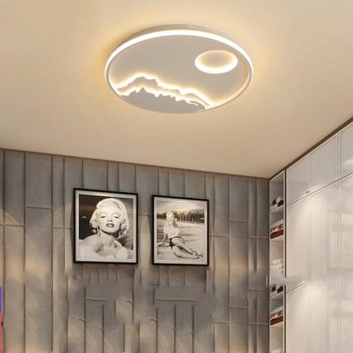 Led Ceiling Lamp Nordic White Study Creative Home Bedroom Adjustable Brightness Simple Modern Living Room Warm Childrens Room
