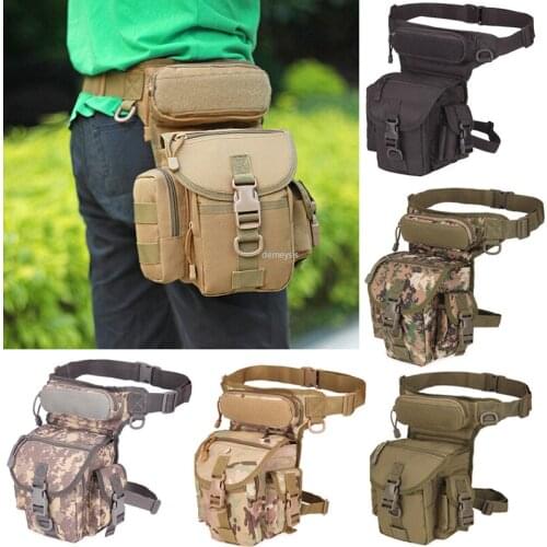 Military Tactical Drop Leg Bag Outdoor Sports Waist Pack Utility Molle Thigh Pouch Hiking Climbing Hunting Bags