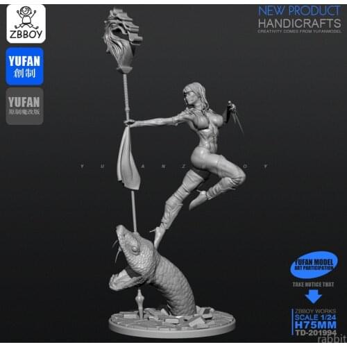 1/24 Resin Kits cut snake dance resin assembled soldiers were TD-201994