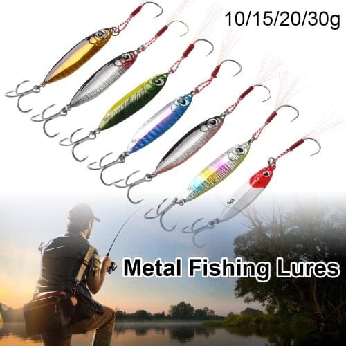 1PC Jig Fishing Lures Bass Fishing Jigs Holographic Ephemera Metal Jig Trolling Lure Saltwater Lure Isca Artificial 10/15/20/30g