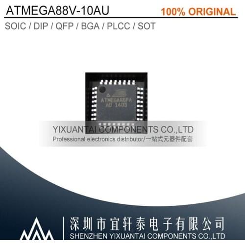 10pcs/lot 50pcs/lot 10pcs/lot Free shipping 100% original ATMEGA88V-10AU ATMEGA88V QFP32