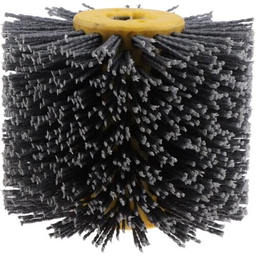 120 x 100mm Abrasive Wire Drawing Wheel Burnishing Brush for Wood Furniture Polishing - Grit: 80/120/180/240