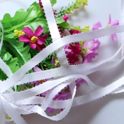 5 Yards white Silk Satin Ribbon Wedding Party Decoration Gift Wrapping Christmas New Year Apparel Sewing Fabric Ribbon