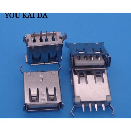 50PCS Notebook Laptop 13.7mm USB Jack USB female Socket 2.0 USB 180 Degree Connector For Desktop Laptop PC charger etc