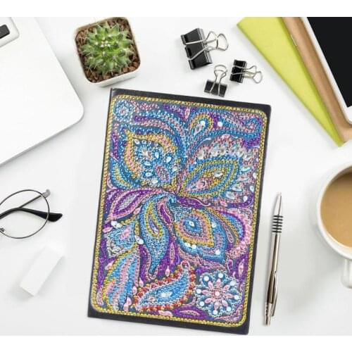5D DIY Mandala Diamond Painting Special Shaped Diamond Embroidery 50 Pages Sketchbook A5 Notebook DIY Craft Kit