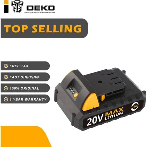 DEKO 20V Lithium 1500mAh Cordless Drill Tool Battery Pack for GCD20DU2