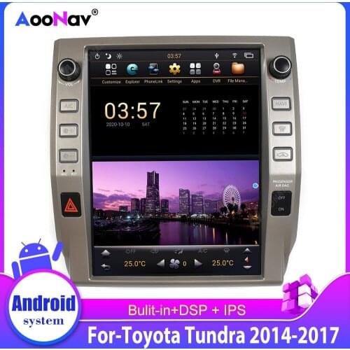 Touch Screen Auto Radio Stereo Multimedia Car Dvd Player for-Toyota Tundra 2014 2015 2016 2017 GPS Navigation Radio No DVD