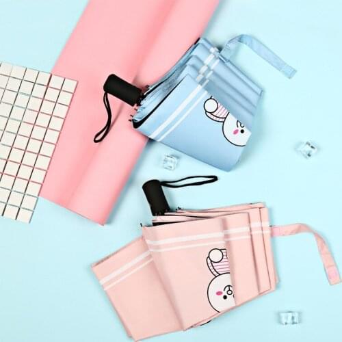 Automatic Umbrella For Women Thickened Black Glue Sunshade Sunny Large Beach Umbrella Windproof Portable Folding Parasol Cover