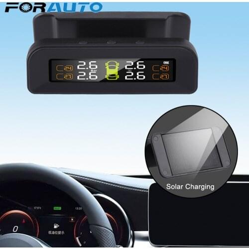 Car Tire Pressure Alarm Monitor System Tyre Pressure Temperature Warning Solar Power TPMS Auto Security Alarm Systems