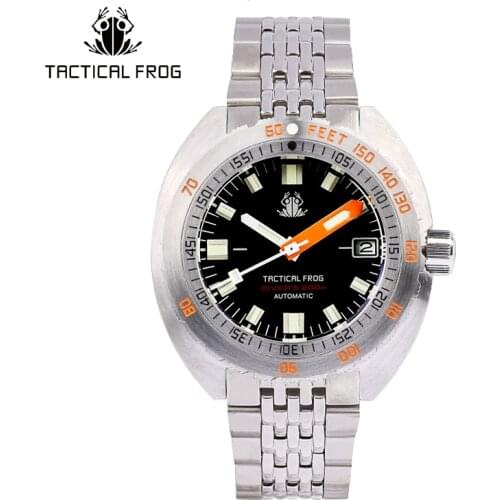 Tactical Frog Sub 300T Mens Automatic Watches NH35 Mechanical Sapphire Crystal 20ATM Waterproof Diving Watch Man Luxury Brand