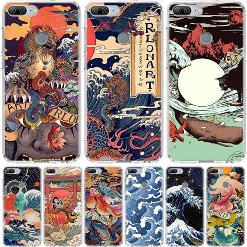 Hot Wave Art Japanese Style Illust Cover Phone Case for Huawei Y5 Y6 Y7 Y9 2019 Honor 8A 8S 8X 7A 7X 9 10 20 Lite Pro 10i20i Y9S
