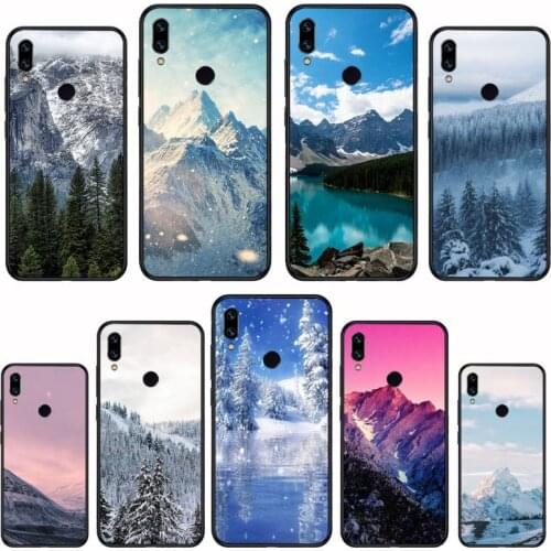 Winter Snow Mountain Scene Soft Phone Cover For Xiaomi Redmi note 4 4X 8T 9 9s 10 K20 K30 cc9 9t pro lite max