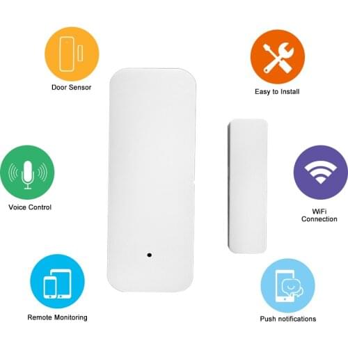 Tuya WIFI Window Door Sensor APP Control Security Alarm Sensor Switch Wireless Detector Compatible with Alexa Google Home IFTTT