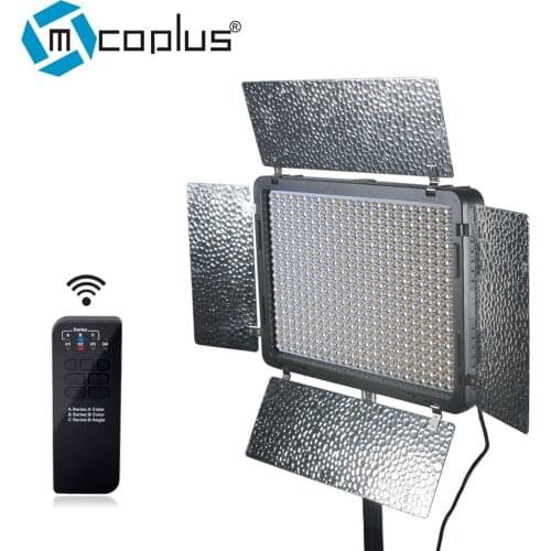 Mcoplus LED-520 Bi-color LED Light 528PCS LED Lamp 3200K-7500K Color Temperature 3500LM Video Light for Canon Nikon With Remote