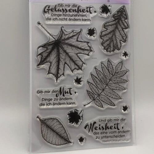 German leaf stamp Clear Stamp for Scrapbooking Transparent Silicone Rubber DIY Photo Album Decor 89