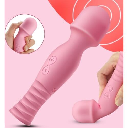 HWOK Powerful Magic Wand Dildo Vibrators for Women Clitoris G-Spot Massager Adult Sex Toys AV Stick Female Masturbator