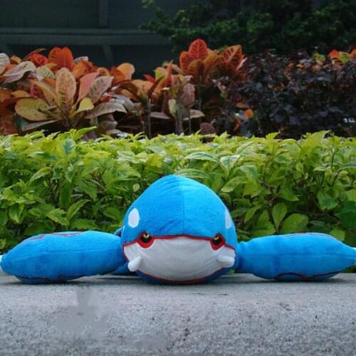 Original Pokemon Cartoon Kyogre Plush Toy Cute Frog Soft Stuffed Doll Children Birthday Gift 37cm