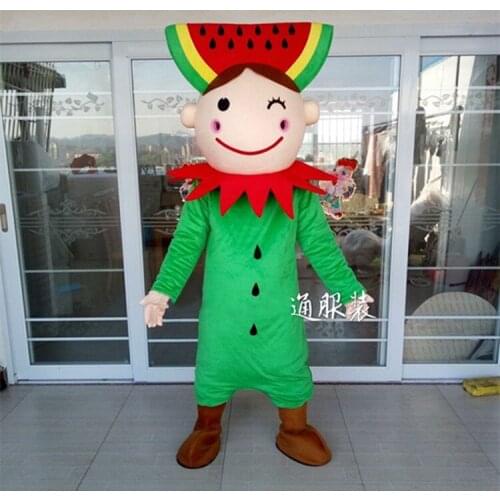 High Quality EVA Material Sweet Melon Mascot Costume Fruit Cartoon Watermelon Apparel Halloween Birthday Party Cosplay Suits