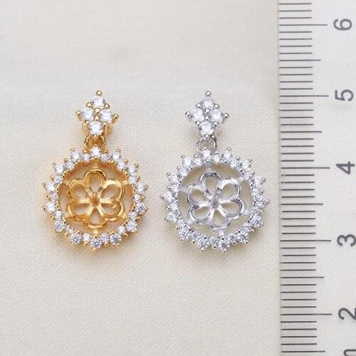 Beautiful New Exquisite Pearl Pendant Mountings, Pendant Findings, Pendant Settings Jewelry Parts Fittings Women Accessories