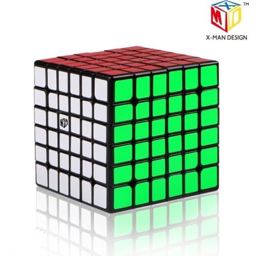 XMD Qiyi X-MAN Shadow/Shadow M 6x6x6 Magnetic Magic Cube Qiyi 6x6 Magnetic Speed Cube Shadow M 6x6 cubo magico Magnetic 6x6 cube