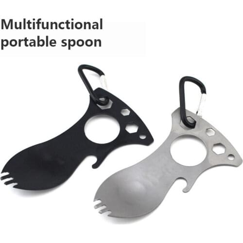 330ml Camping Supplies Travel Mug Stainless Steel Canteen Equipment Bowler Camping for Tableware Cafe Tourist Mug Carabiner Cup