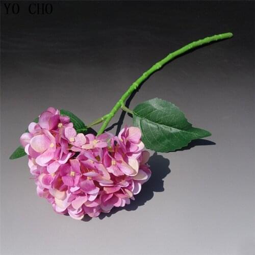 Cheap Artificial Flowers Silk Hydrangea Bride Bouquet Wedding Home Christmas Decoration Accessories For Vase Flowers Arrangement