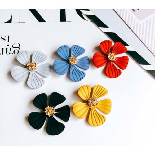 Newest Rubber Enamel Alloy Flower Charms 10pcs 25mm Oil Drop Metal Floral Pendant Fit Fashion Summer Earring Necklace Jewelry
