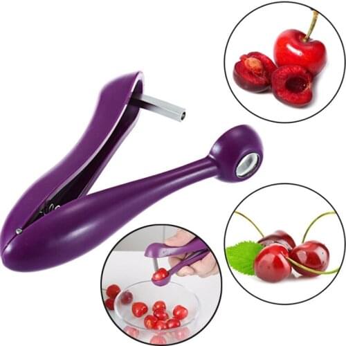 New Cherry Pitter Plastic Fruits Tools Fast Remove Cherry Core Seed Remover Enucleate Keep Complete Kitchen Gadgets Accessories