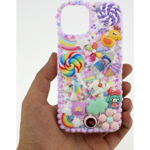 New Phone Case Kawaii For Iphone 11 12 13 Pro Max Minni 7 8 Plus X XS XSMAX XR SE2020 Apple Cover Purple Samsung Huawei p30 40