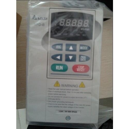 Original Inverter VFD-B Series VFD110B43A, Motor DRIVE 15HP 18.3KVA 24AMP 3PHASE 480VAC 0-400HZ, NEW in Box