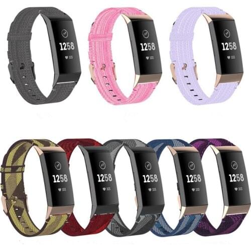 Replacement Watchband for Fitbit Charge3/3SE Nylon Denim Watch Strap for Fitbit Charge 4/4SE Watch Band Strap Accessories