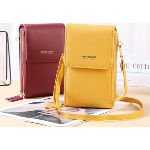 Wallet Women Diagonal PU Multifunctional Mobile Phone Clutch Bag Ladies Purse Large Capacity Travel Card Holder Passport Cover