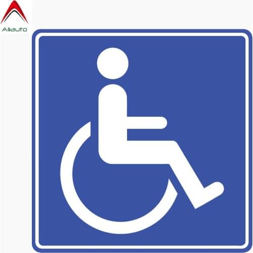 Aliauto Reflective Personality Decal Sign Disability Disabled Sunscreen Waterproof Car Sticker Decoration Accessories,11cm*11cm