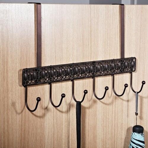 Foreign trade manufacturers behind the door jacquard hooks creative retro towel clothes hook wrought iron door back storage hook