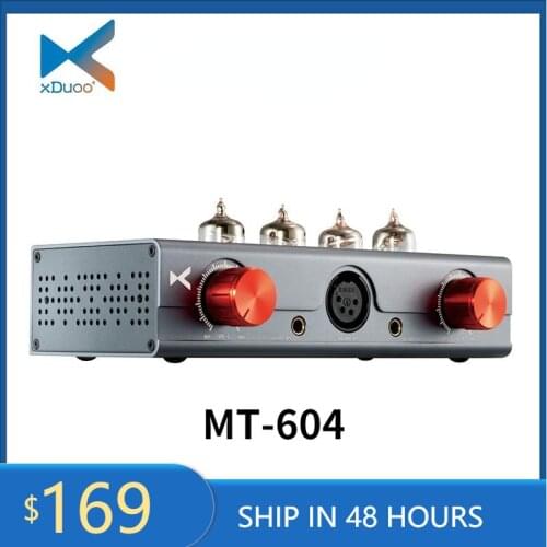 XDUOO MT-604 Balanced Tube Headphone Amplifier 6J1 Pre-amp XLR/4.4MM Balanced Input/Output Tube + Transistor Hybrid Amplifier