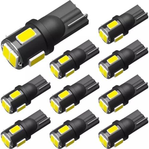 10x Led T10 W5W LED Canbus bulb 168 194 5630 SMD Wedge Turn Signal License Plate Light Clearance Lights Reading Lamps White 12V