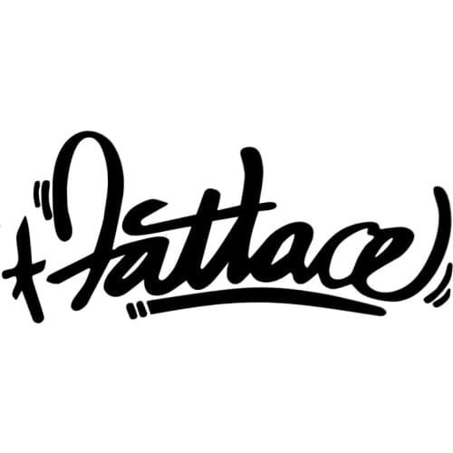 16*6.9CM Classic Car Window Stickers FATLACE Fashion Personality Vinyl Car Motorcycle Accessories Black/Silver C9-0080