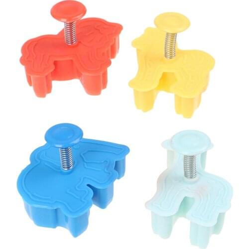 4PCS Animal Plasticine Mold Tools Set Kit Sand Kids Playdough Modeling Clay cookies bake die