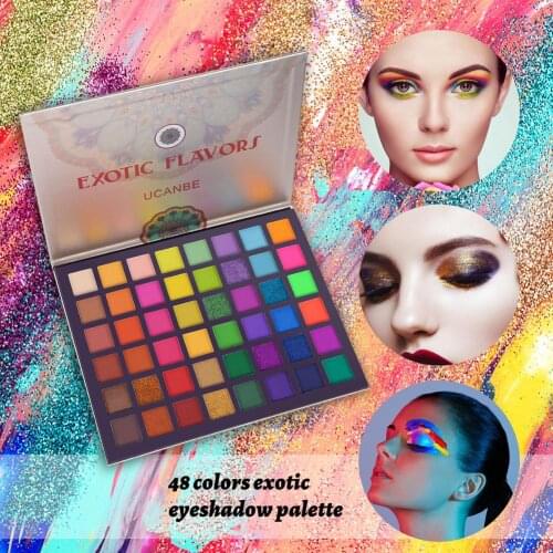 48 Color Eyeshadow Palette Exotic Glitter Eye Shadow Powder Set Eyeshadow Palette Matte Makeup Eyeshadow Waterproof Cosmetic